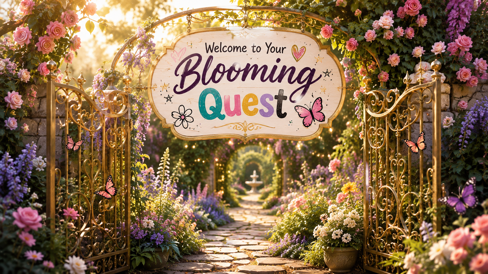 Blooming Quest hero background
